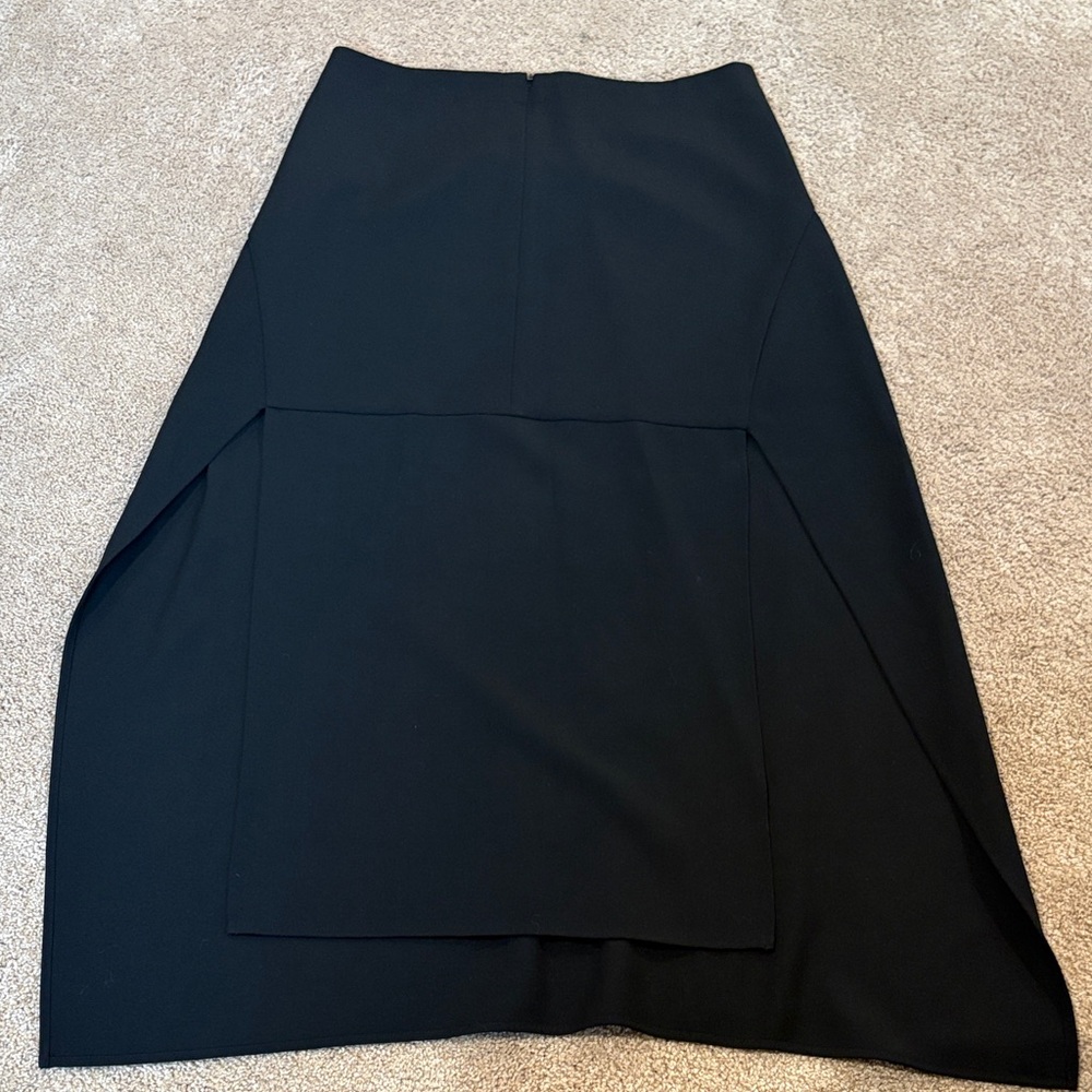 Bcbg maxazria runway a line midi skirt zip front